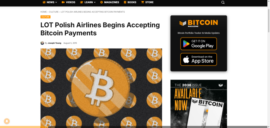 LOT Polish Airlines Crypto