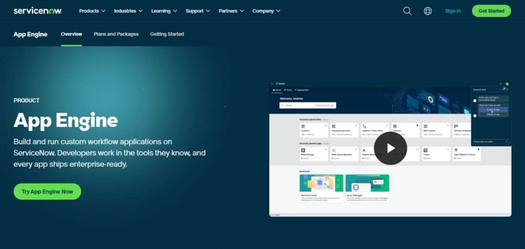  ServiceNow App Engine