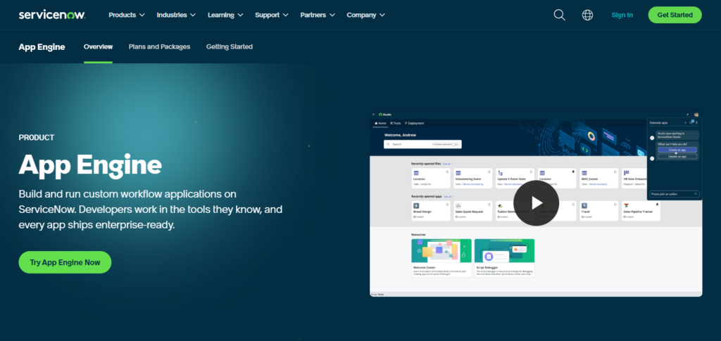  ServiceNow App Engine