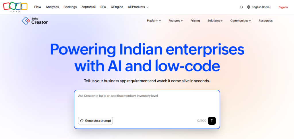 Zoho Creator