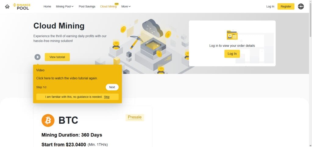 Binance Cloud Mining
