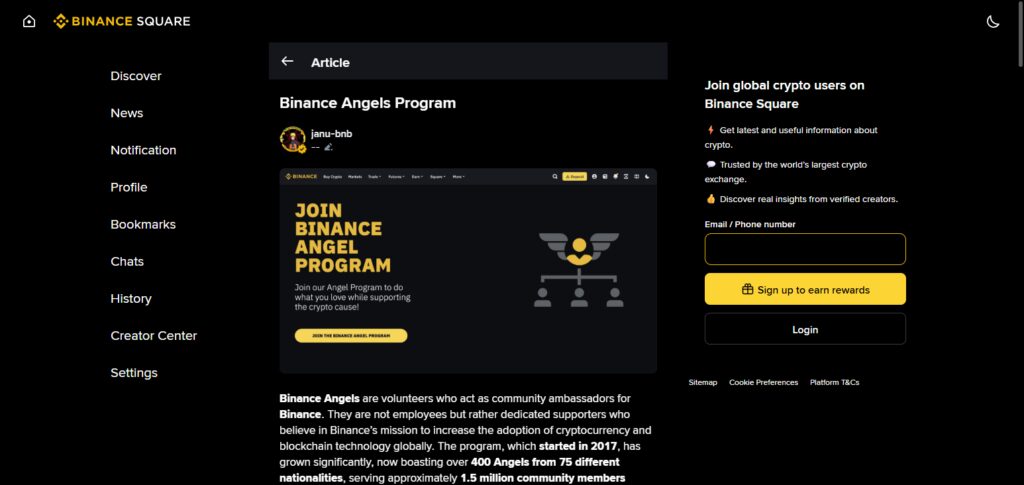Binance Angels