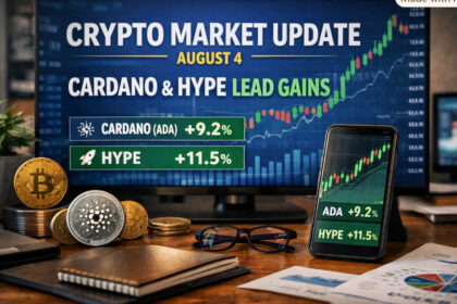 Crypto Market Update Aug 4: Cardano & HYPE Lead Gains