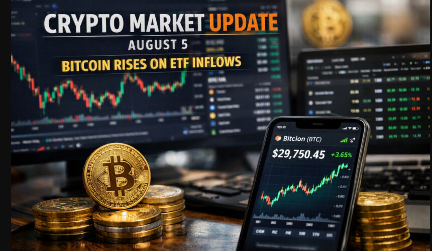 Crypto Market Update August 5: Bitcoin Rises on ETF Inflows