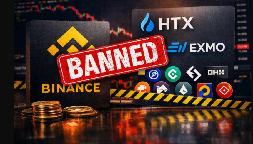 Binance Halts Deals with HTX, EXMO & 9 Others