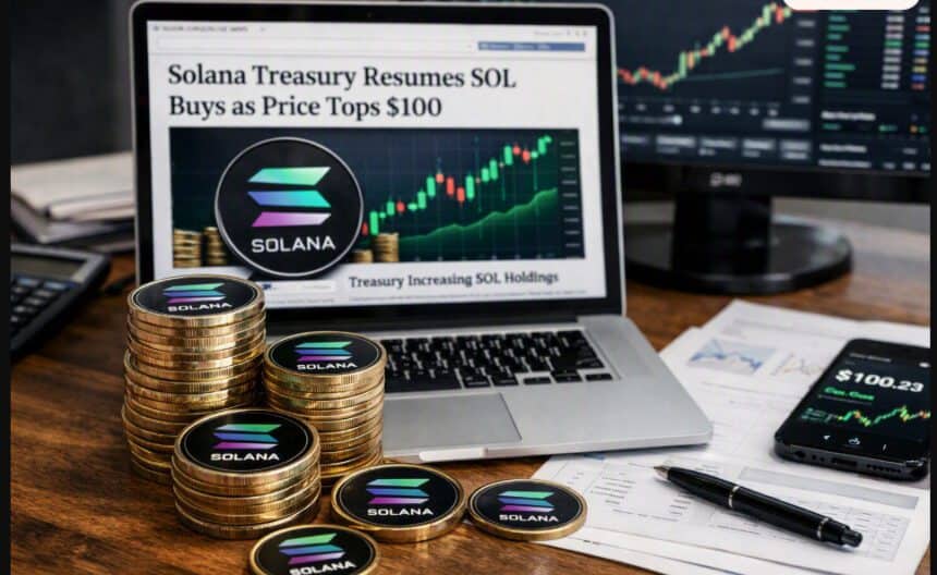 Solana Treasury DFDV Resumes SOL Buys as Price Tops $100