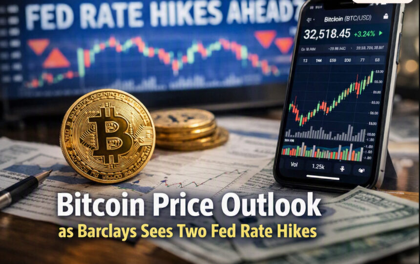 Bitcoin Price Outlook as Barclays Sees Two Fed Rate Hikes