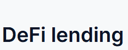 DeFi Lending