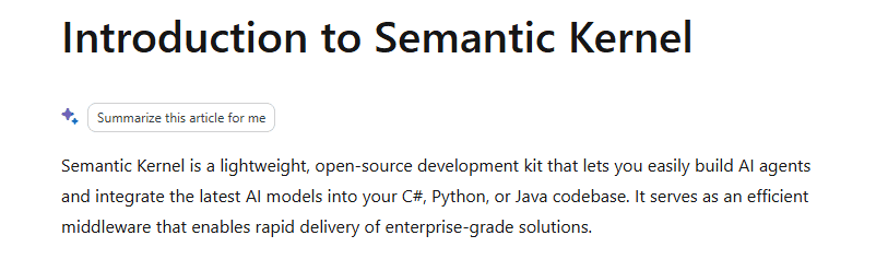 Semantic Kernel