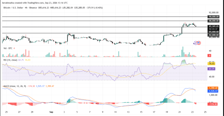 Currently $85,000 is a significant support level.