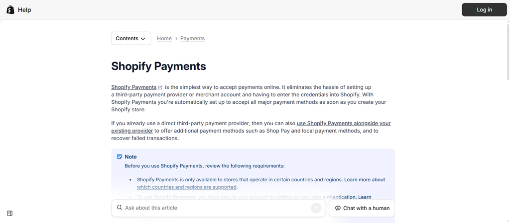 Shopify Payments