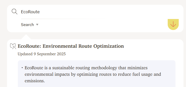 Eco Regulated Routes