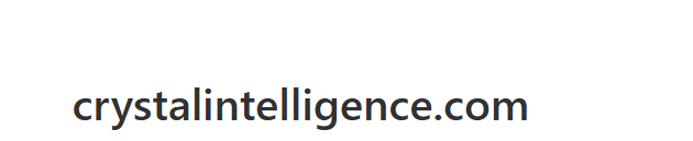 Crystal Intelligence