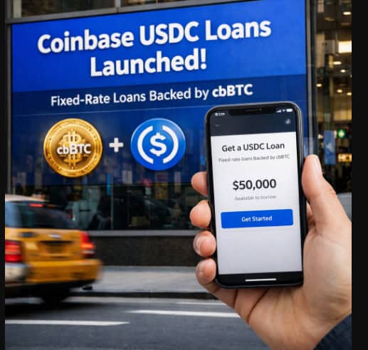 Coinbase Launches Fixed-Rate USDC Loans Backed by cbBTC
