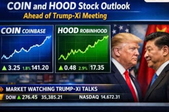 COIN and HOOD Stock Outlook Ahead of Trump-Xi Meeting