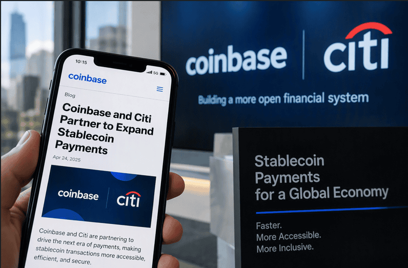 Coinbase Partners With Citi to Expand Stablecoin Payments
