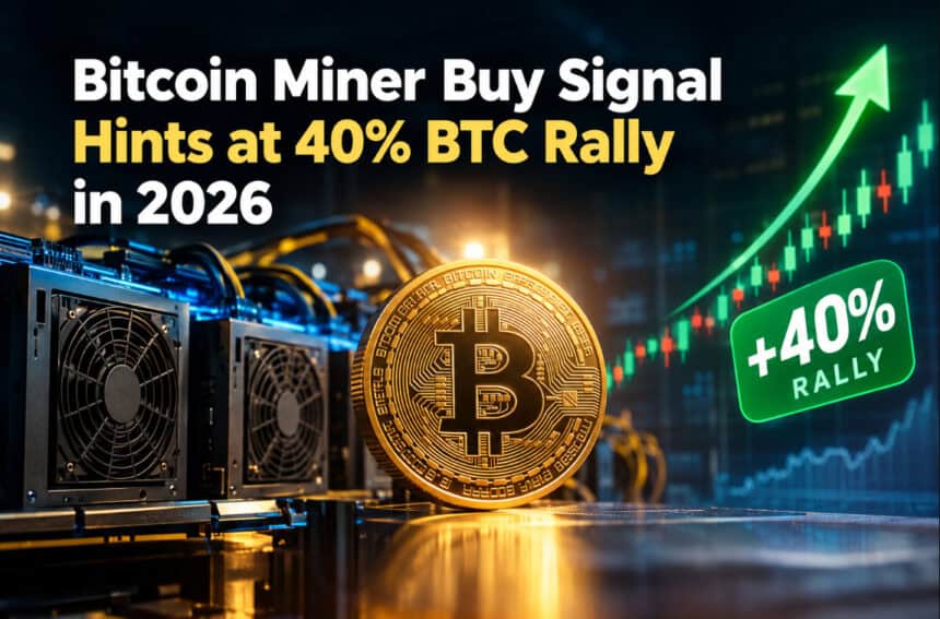 Bitcoin Miner Buy Signal Hints at 40% BTC Rally in 2026