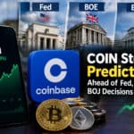 COIN Stock Prediction Ahead of Fed, BOE & BOJ Decisions