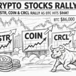Crypto Stocks MSTR, COIN & CRCL Rally as BTC Hits $86K