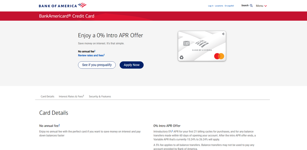 BankAmericard® Credit Card
