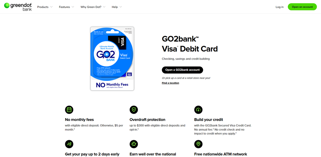 GO2bank Visa Debit Card