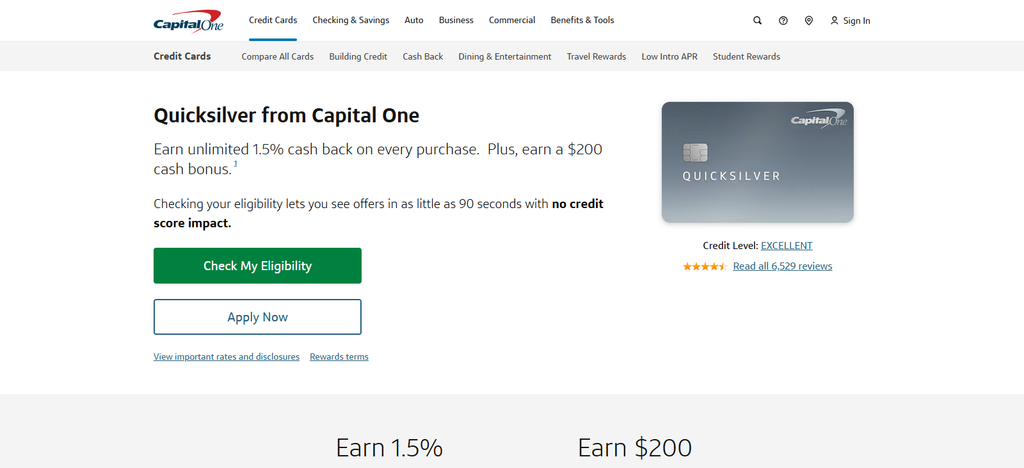 Capital One Quicksilver Secured Card