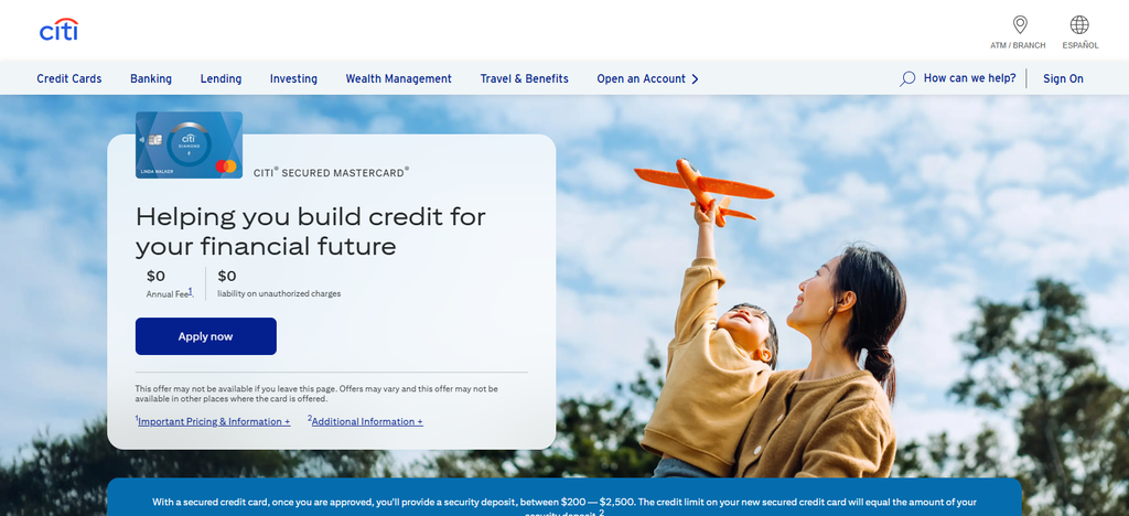Citi® Secured Mastercard® Credit Card