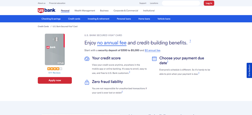 U.S. Bank Secured Visa Card®