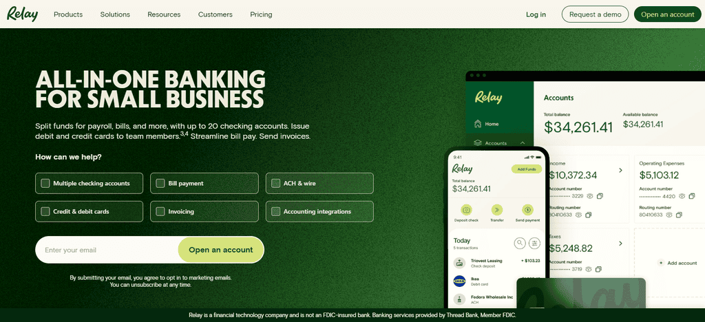 Relay Visa® Business Debit Card