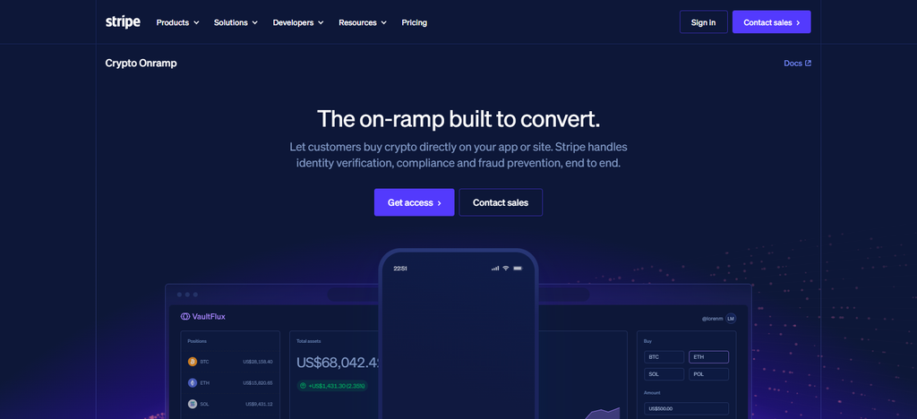  Stripe Crypto Onramp