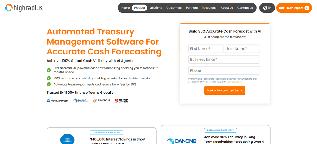 HighRadius Treasury Management