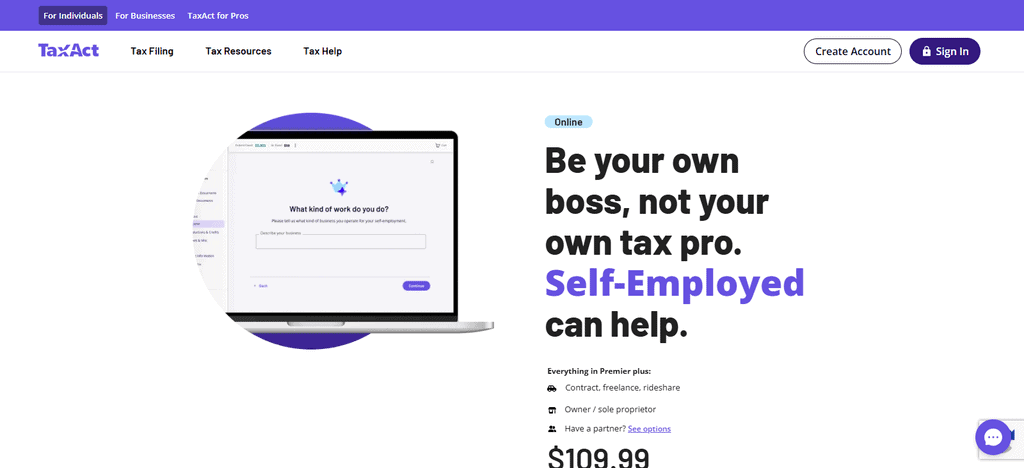 Self-Employed+ from TaxAct