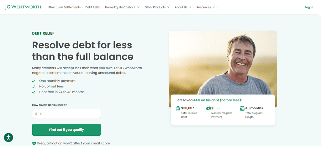 JG Wentworth Debt Relief