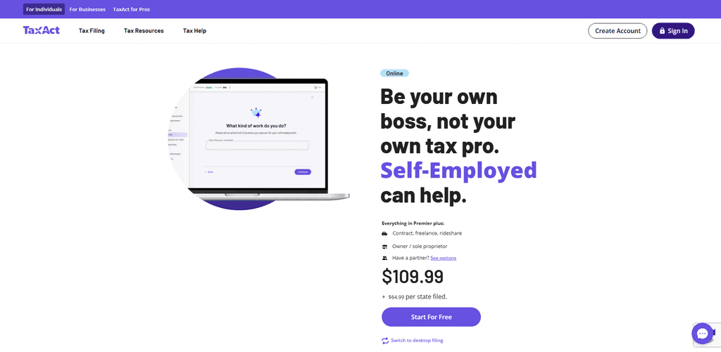TaxAct for the Self-Employed