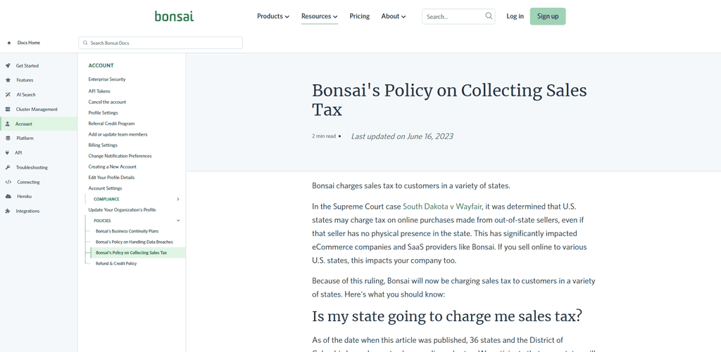 Taxing Bonsai