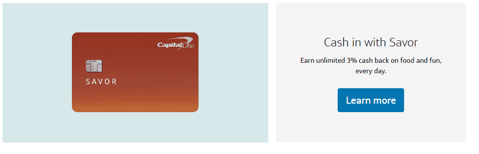 Capital One Savor Cash Rewards Credit Card