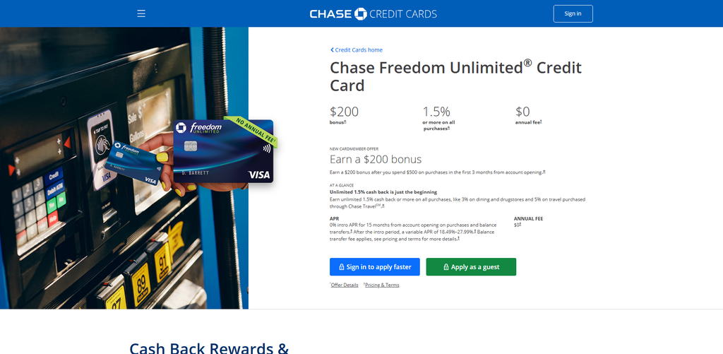 The Chase Freedom Unlimited®