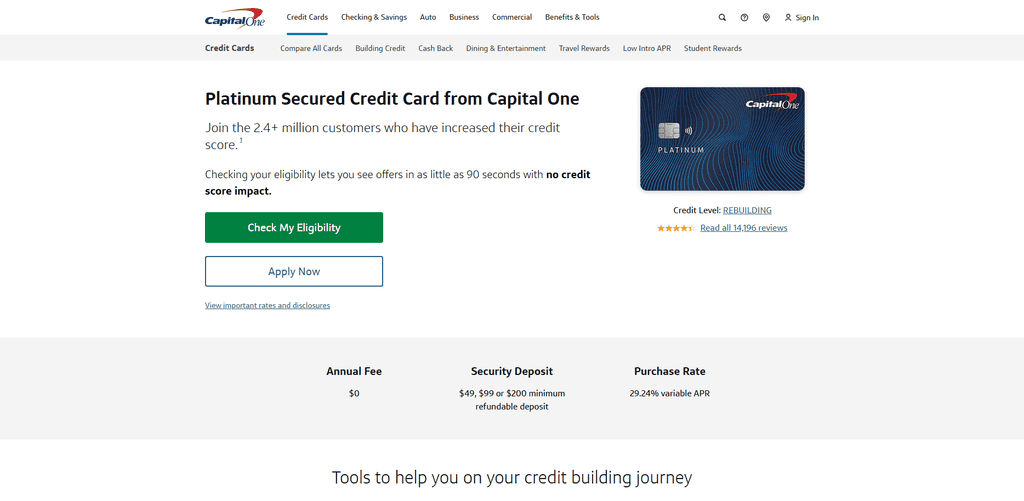 Capital One Platinum Secured Card