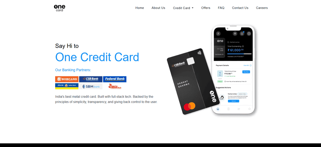 ONE card Debit Card