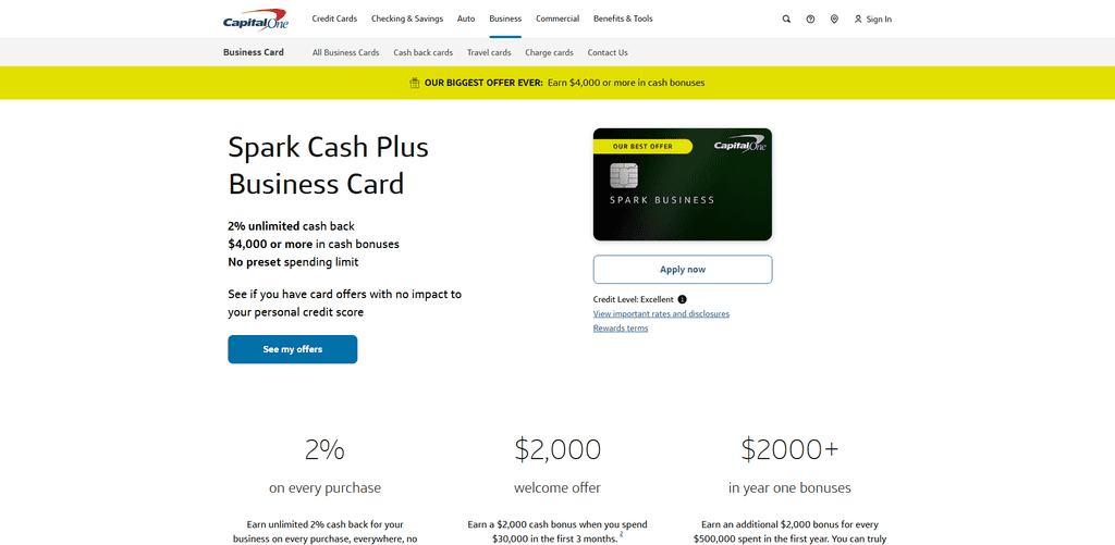 Capital One Spark Cash Plus