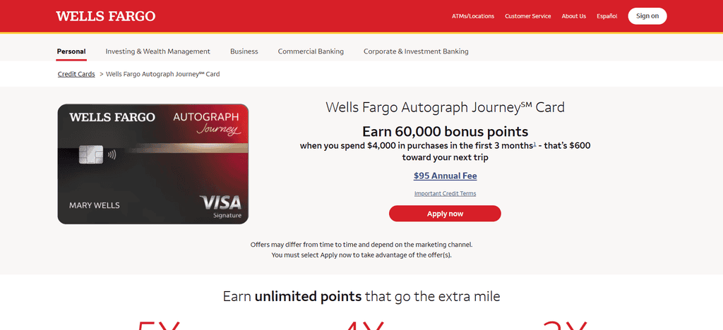 Wells Fargo Autograph Journey® Card