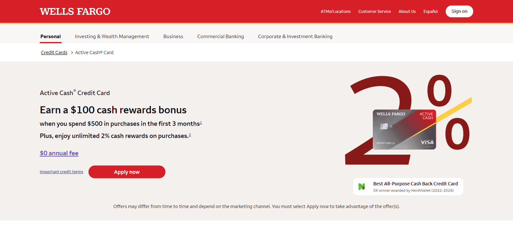Wells Fargo Active Cash® Card
