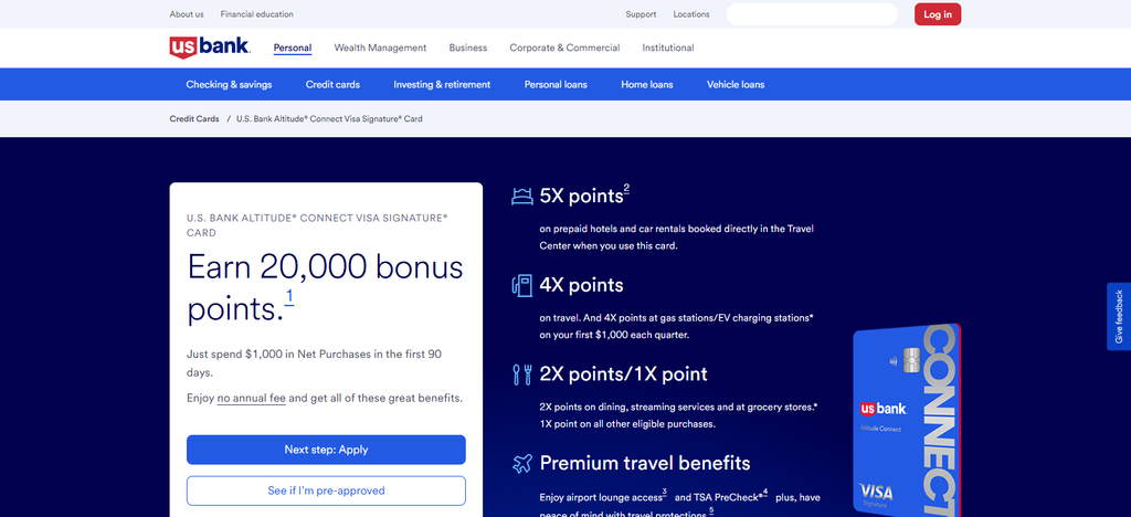 U.S. Bank Altitude® Connect Visa Signature® Card