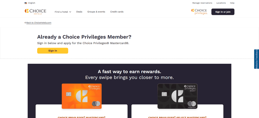 Choose Mastercard® from Choice Privileges®