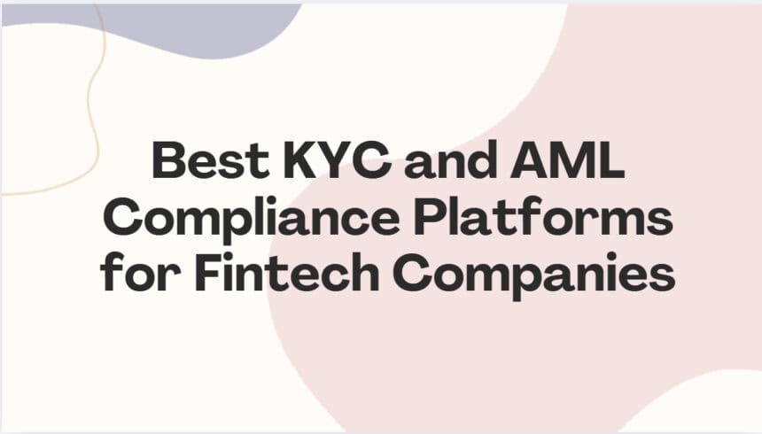 10 Best KYC and AML Compliance Platforms for Fintech Companies