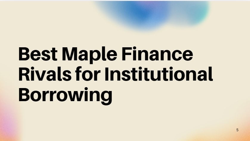 10 Best Maple Finance Rivals for Institutional Borrowing